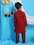 Vastramay Maroon Mirror Kurta Pyjama Siblings Set