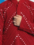 Vastramay Boys' Maroon Mirror Kurta Pyjama Set