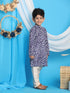 Vastramay Laheriya Print Pink And Blue Cotton Blend Siblings Set