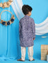 Vastramay Laheriya Print Pink And Blue Cotton Blend Siblings Set
