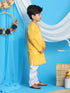 Vastramay Boys' Yellow Kurta And White Pyjama Set