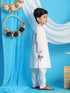 Vastramay Boys' White Kurta And White Pyjama Set