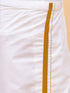Vastramay Boys' Green And White Kurta With Mundu Set