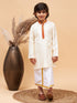 Vastramay Maroon And Cream South Collection Sibling Set