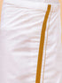 Vastramay Boys' Maroon And White Kurta With Mundu Set
