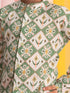 VASTRAMAY Green Ikkat Print Cotton Kurta Pyjama Sibling Set