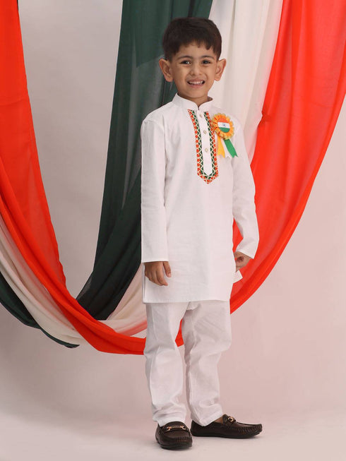 Vastramay Boy's Republic Day Special Kurta Pyjama Set