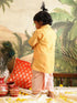 VASTRAMAY SISHU Boys' Yellow Krishna Kurta And Dhoti Set