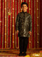 Vastramay Boys' Black Embellished Georgette Kurta Pyjama Set