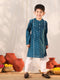Vastramay Boy's Turquoise Kurta Pyjama Set