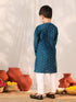 Vastramay Boy's Turquoise Kurta Pyjama Set