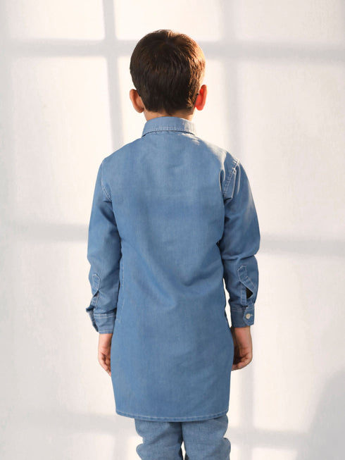 Vastramay Boy's Blue Kurta