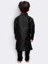 JBN CREATION Boys' Black Cotton Silk Kurta and Pyjama Set