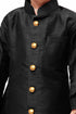 Vastramay Boys' Black Silk Blend Sherwani