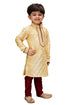 Vastramay Boys' Gold Cotton Silk Kurta and Pyjama Set