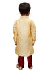 Vastramay Boys' Gold Cotton Silk Kurta and Pyjama Set