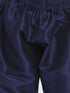 Vastramay Boys' Deep Blue Cotton Silk Blend Kurta and Pyjama Set