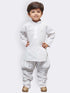 Vastramay Boys' White Linen Kurta and Pyjama Set