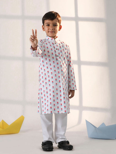 Vastramay Boy's White Kurta