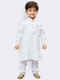 VASTRAMAY Boys' White Cotton Kurta and Pyjama Set