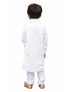 VASTRAMAY Boys' White Cotton Kurta and Pyjama Set