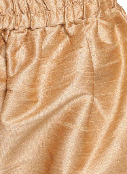 Vastramay Boys' Gold Cotton Silk Kurta and Pyjama Set