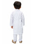 Vastramay Boys' White Cotton Kurta and Pyjama Set