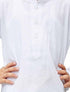 Vastramay Boys' White Cotton Kurta, Pyjama & Dupatta Set