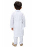 Vastramay Boys' White Cotton Kurta, Pyjama & Dupatta Set