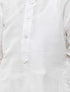 Vastramay Boys' White Cotton Silk Kurta and Pyjama Set