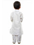 Vastramay Boys' White Cotton Silk Kurta and Pyjama Set