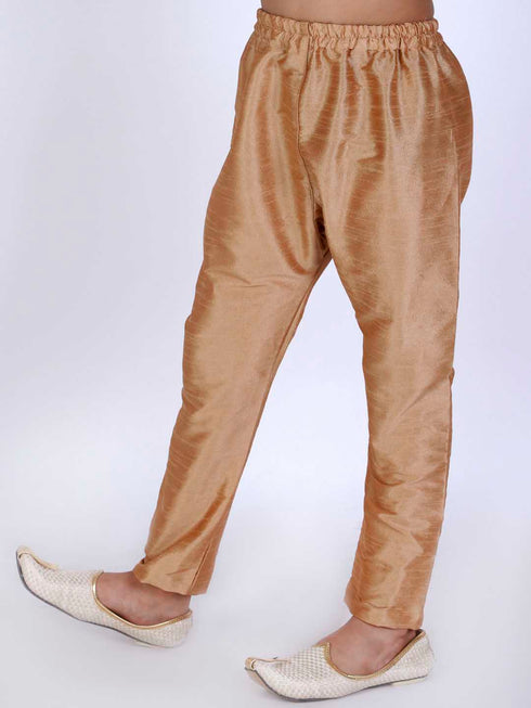 Vastramay Boys Rose Gold Solid Relax-Fit Pyjama
