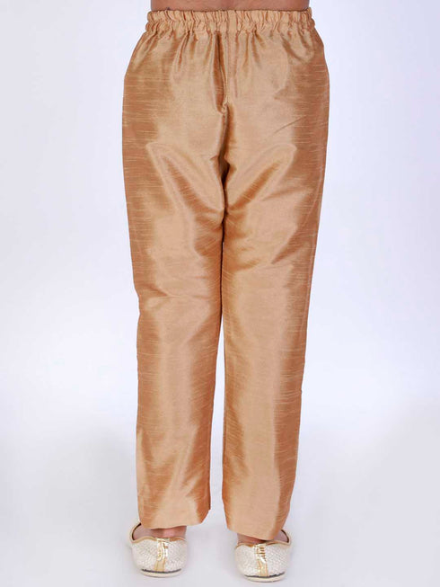 Vastramay Boys Rose Gold Solid Relax-Fit Pyjama