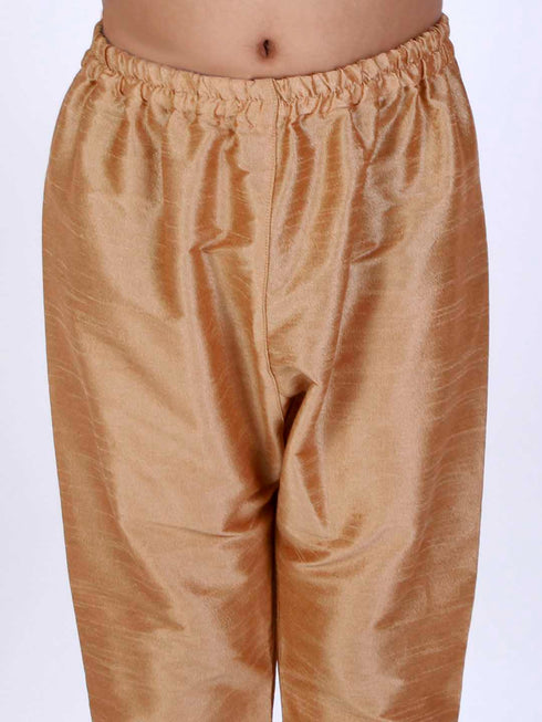 Vastramay Boys Rose Gold Solid Relax-Fit Pyjama