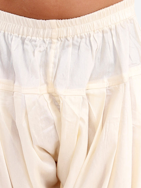 Vastramay Boys' Cream Pathani Suit Set