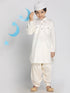 Vastramay Boys' Cream Pathani Suit Set