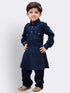 Vastramay Boys' Blue Cotton Pathani
