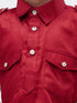 VASTRAMAY Boys' Maroon Cotton Pathani Suit Set
