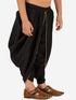 Vastramay Boy's Black Silk Blend Solid Dhoti Pant