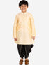 Vastramay Boy's Black Silk Blend Solid Dhoti Pant