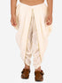 Vastramay Boy's Cream Silk Blend Solid Dhoti Pant