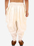 Vastramay Boy's Cream Silk Blend Solid Dhoti Pant