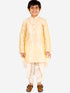 Vastramay Boy's Cream Silk Blend Solid Dhoti Pant
