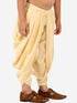 Vastramay Boy's Gold Silk Blend Solid Dhoti Pant
