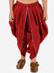 Vastramay Boys' Maroon Silk Blend Solid Dhoti Pant