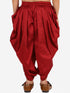 Vastramay Boys' Maroon Silk Blend Solid Dhoti Pant