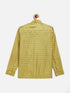 Vastramay Boys' Yellow Jacquard Ethnic Shirt