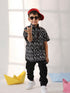 Vastramay Boy's Black Ethnic Shirt