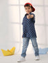 Vastramay Boy's Navy Blue Ethnic Shirt