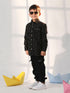 Vastramay Boy's Black Ethnic Shirt